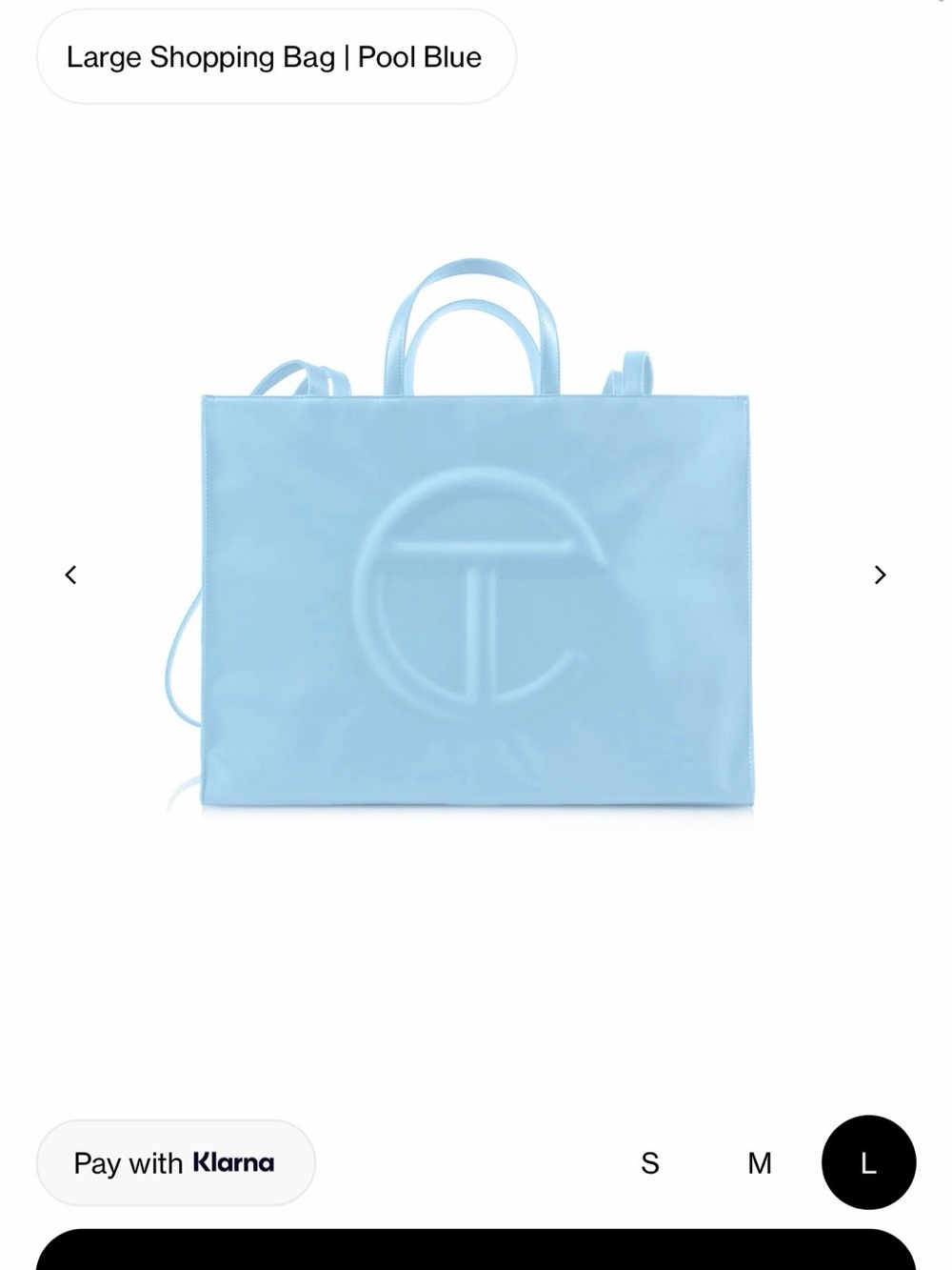 Telfar Pool Blue Large Shopping Tote